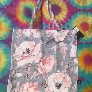 Silky floral reusable bag